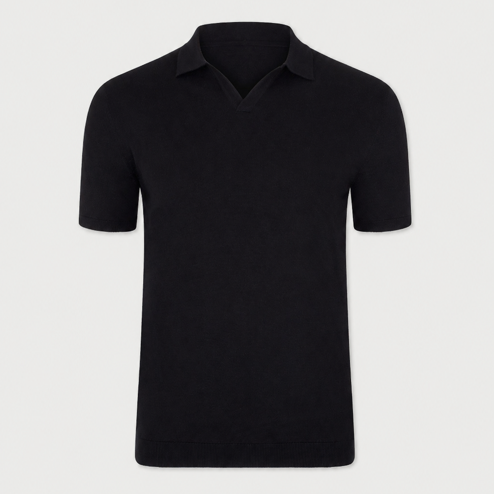 Men’s Ultra-Fine Cotton Buttonless Polo Shirt