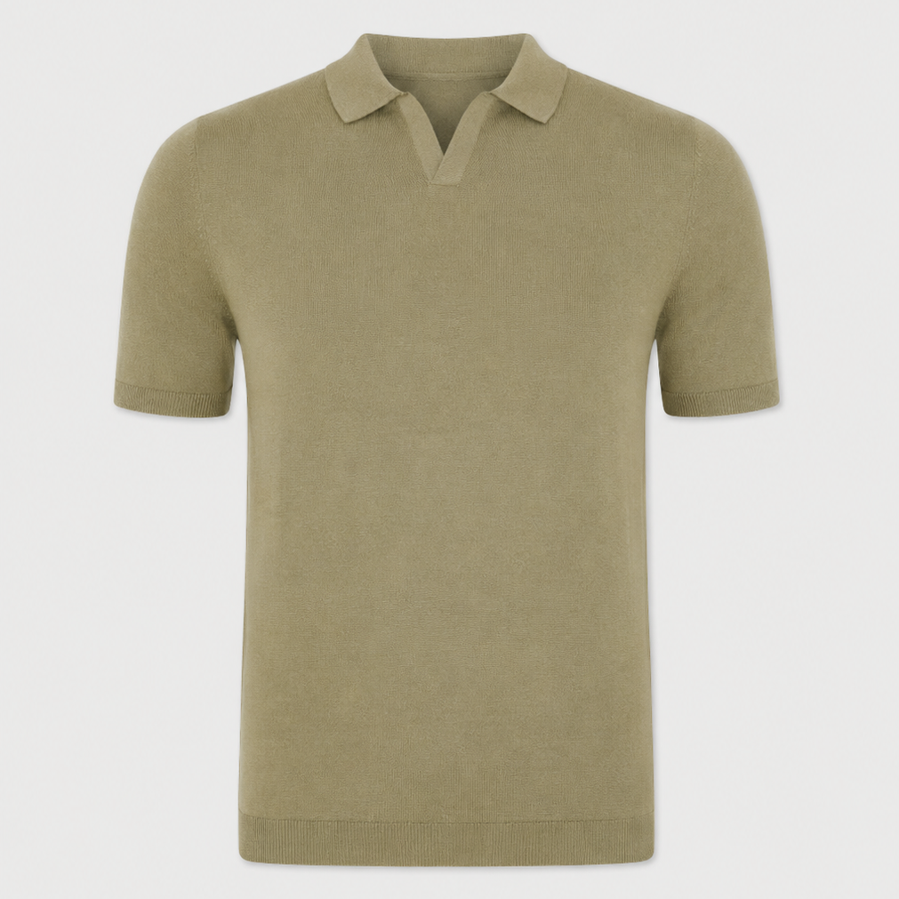 Men’s Ultra-Fine Cotton Buttonless Polo Shirt