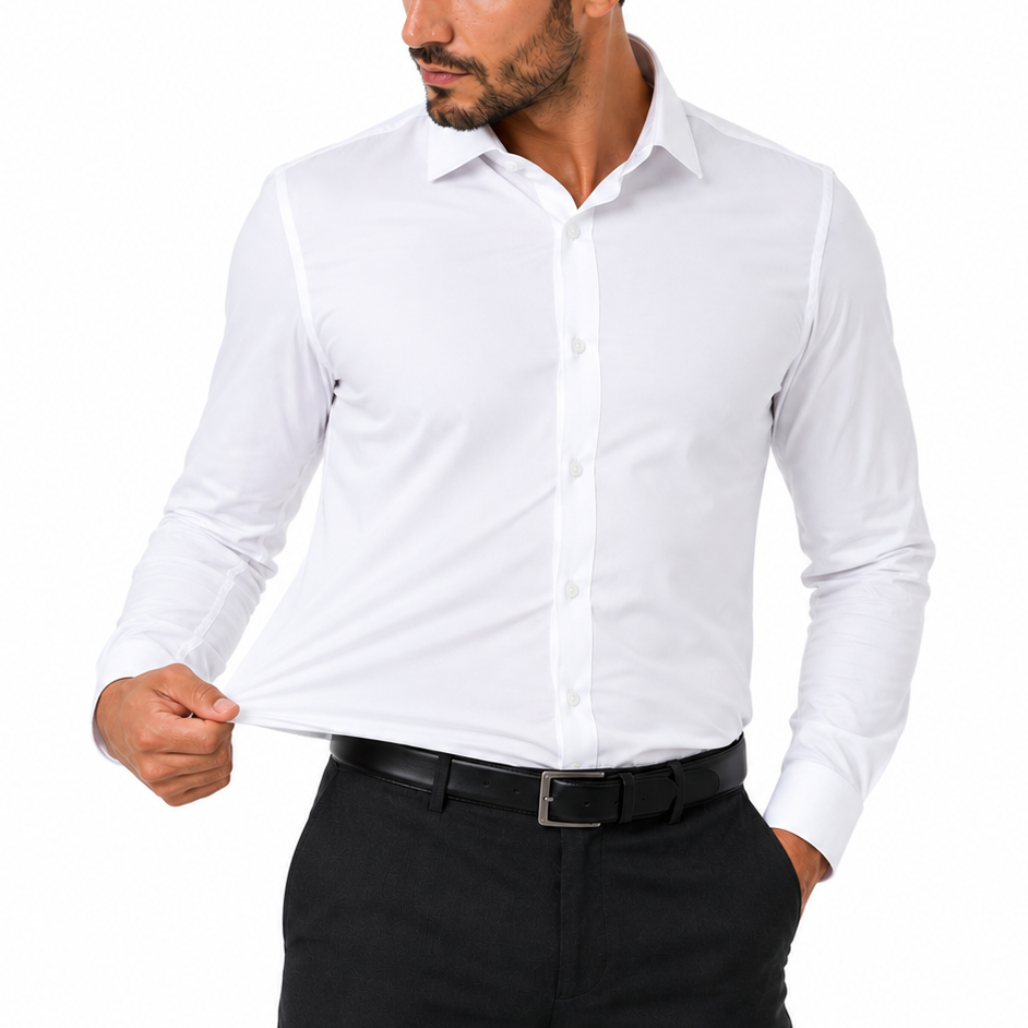 Men's White Comfort Stretch Shirt