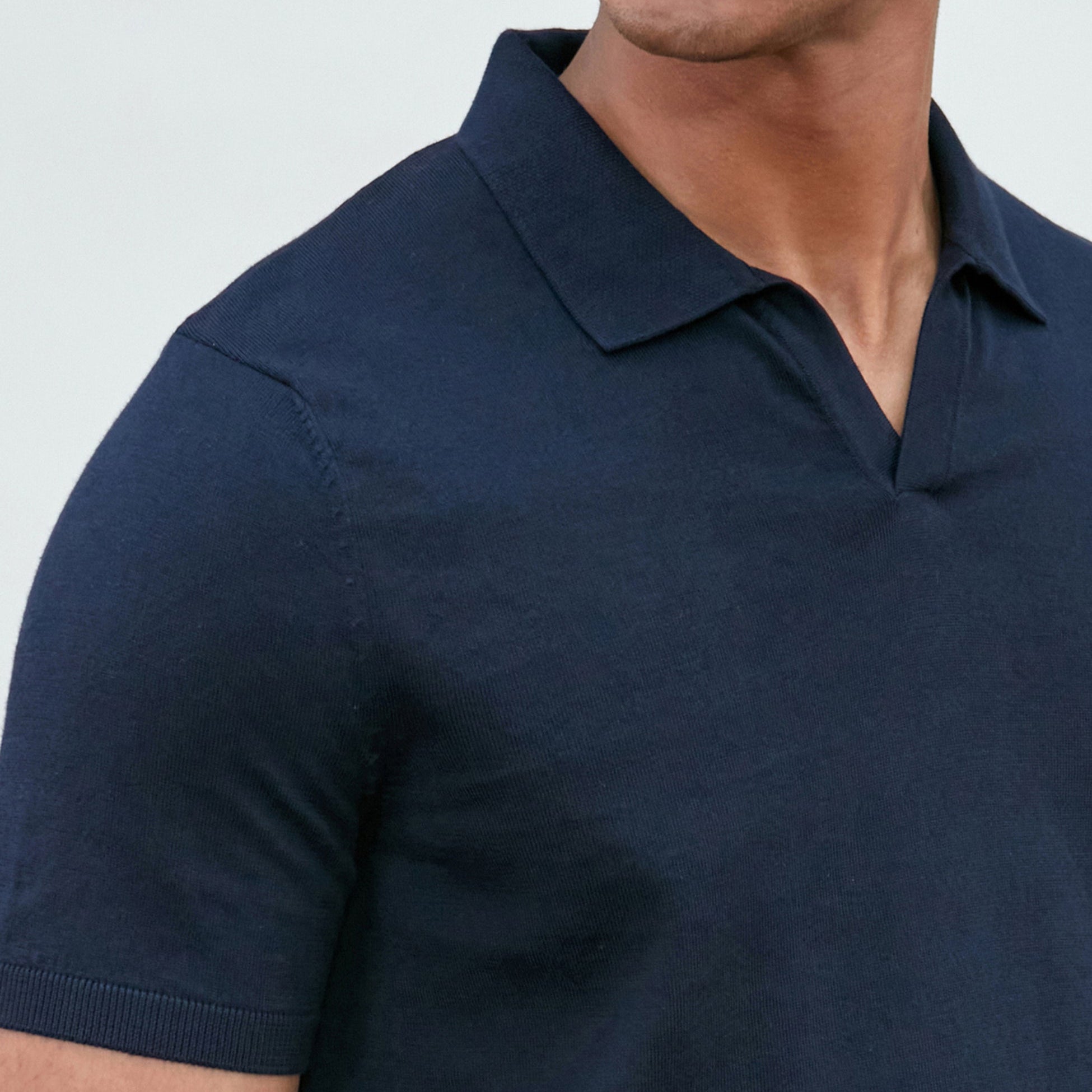 Men’s Ultra-Fine Cotton Buttonless Polo Shirt