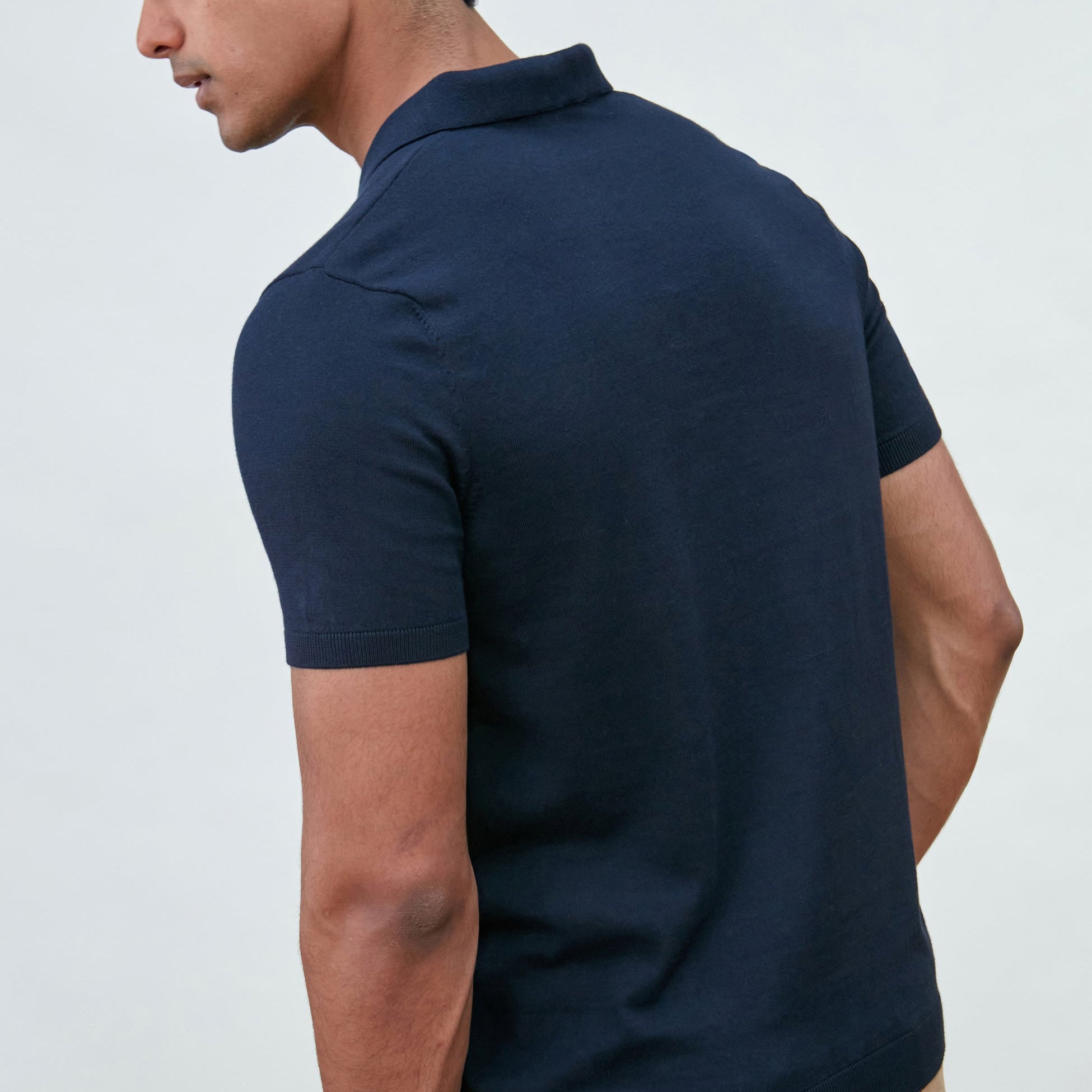 Men’s Ultra-Fine Cotton Buttonless Polo Shirt