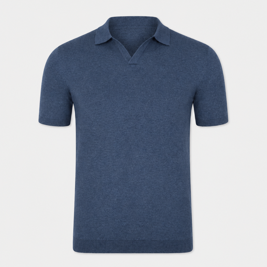 Men’s Ultra-Fine Cotton Buttonless Polo Shirt