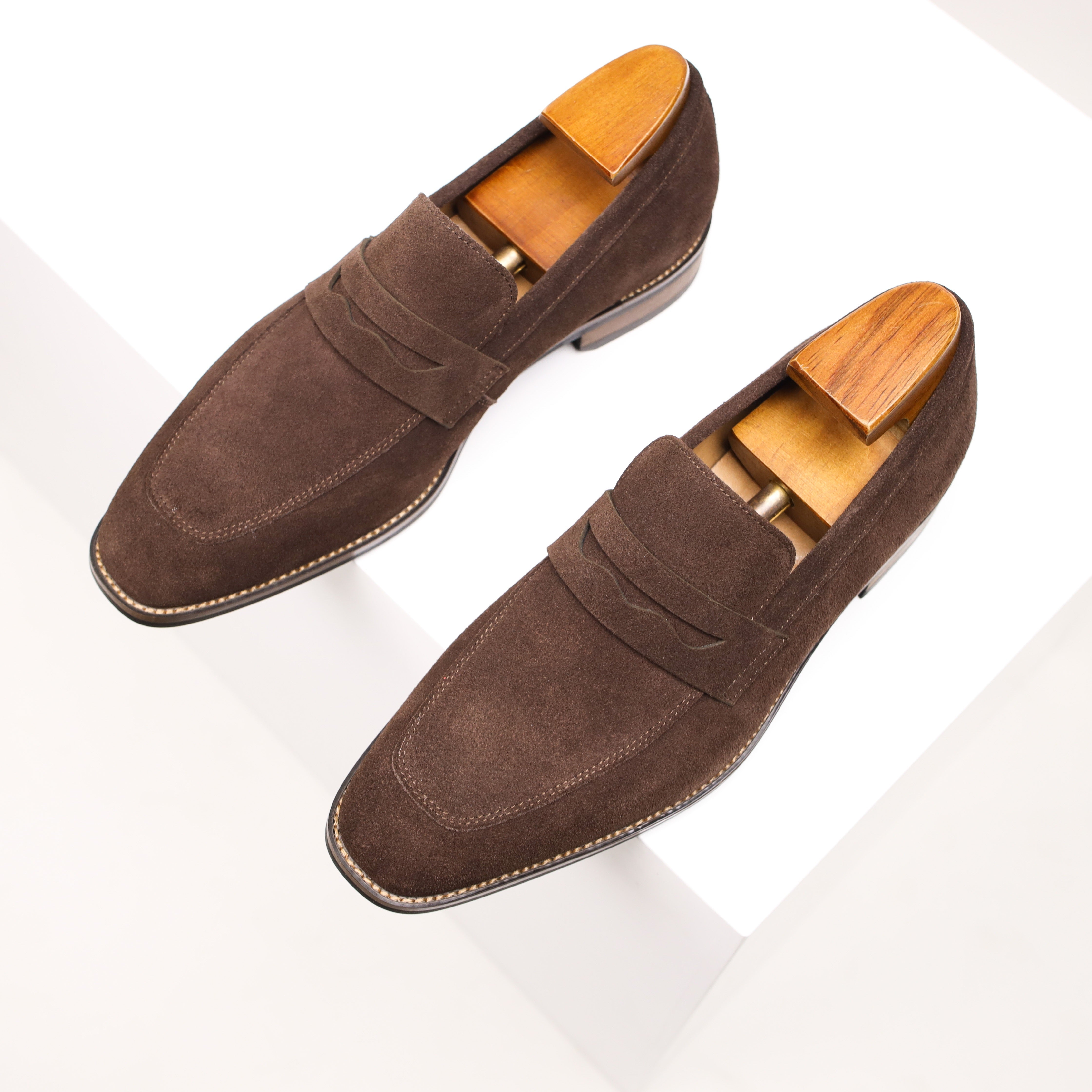 Men’s Suede Penny Driving Loafers
