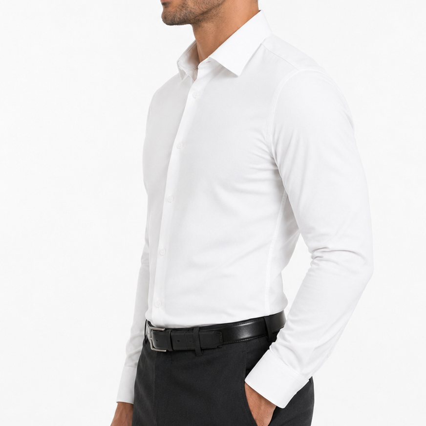 Men's White Comfort Stretch Shirt