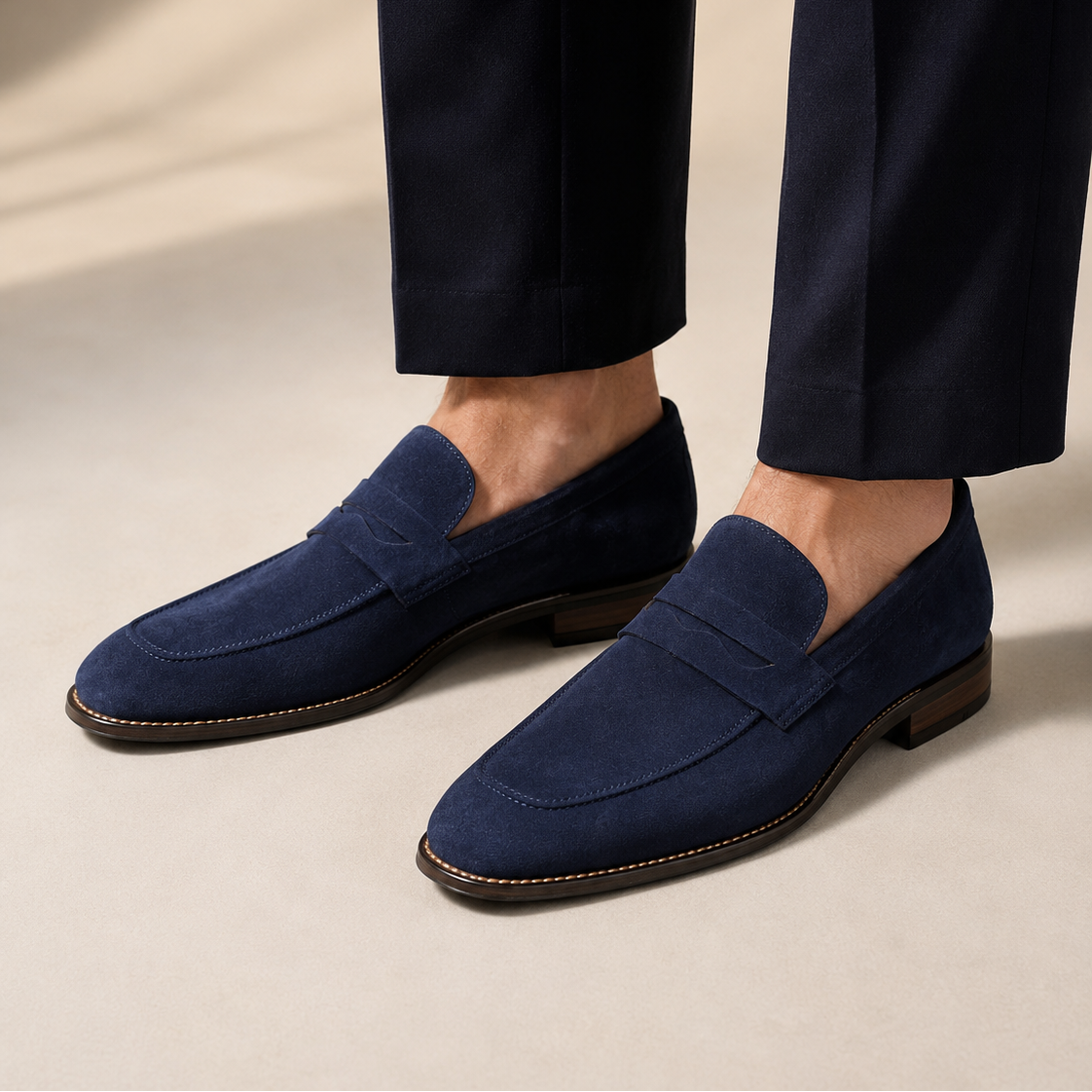 Men’s Suede Penny Driving Loafers