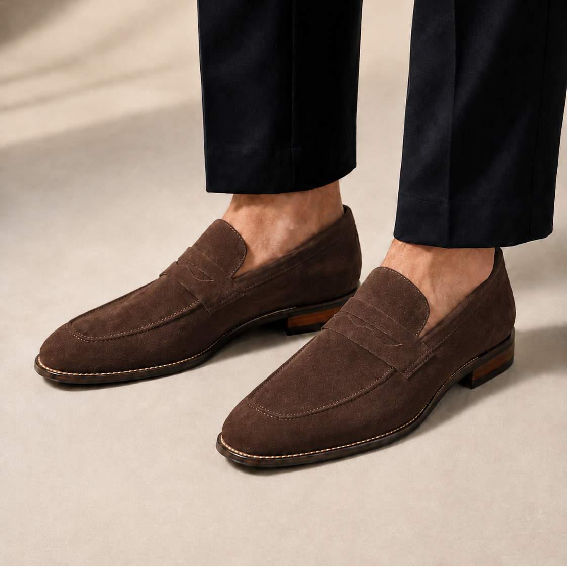 Men’s Suede Penny Driving Loafers