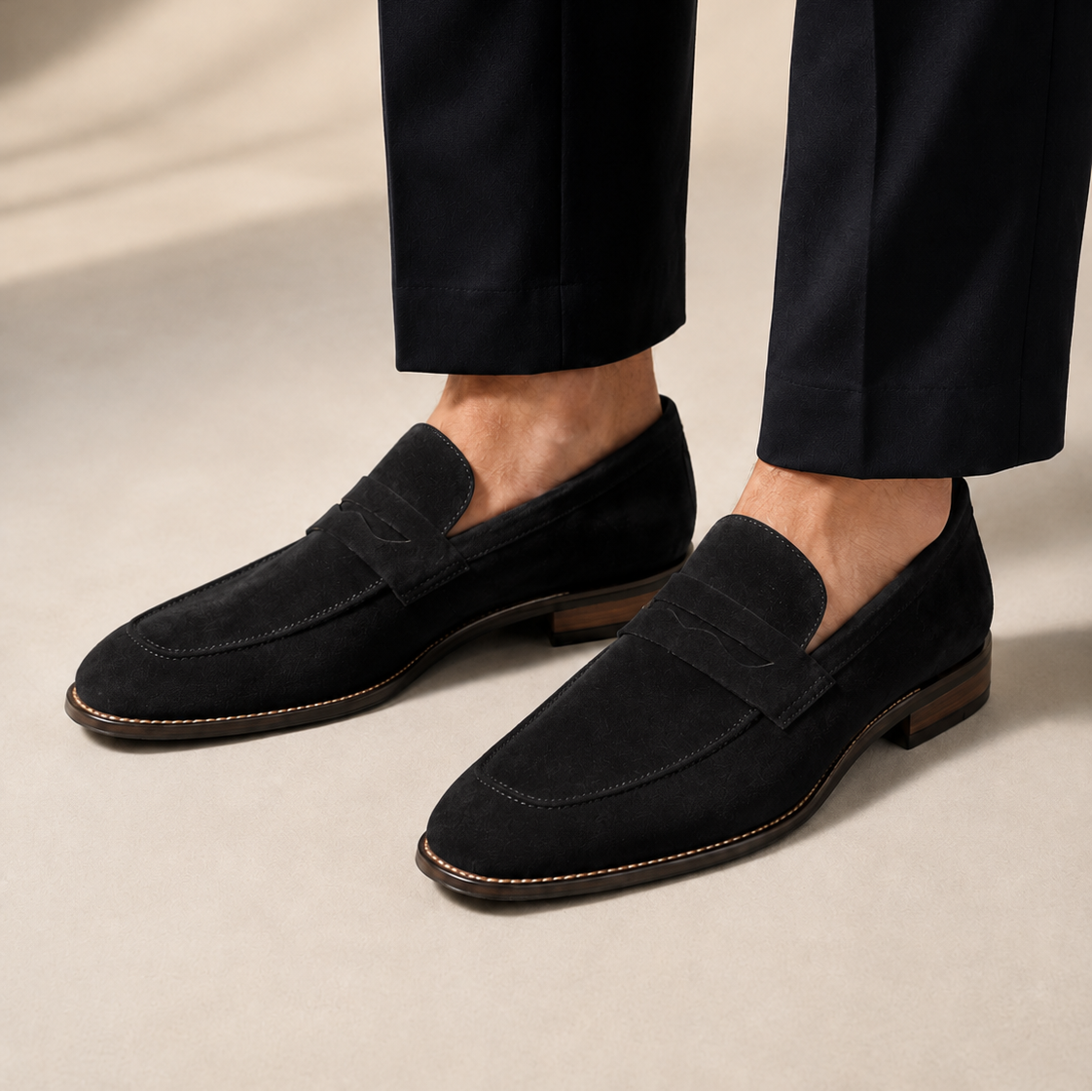 Men’s Suede Penny Driving Loafers