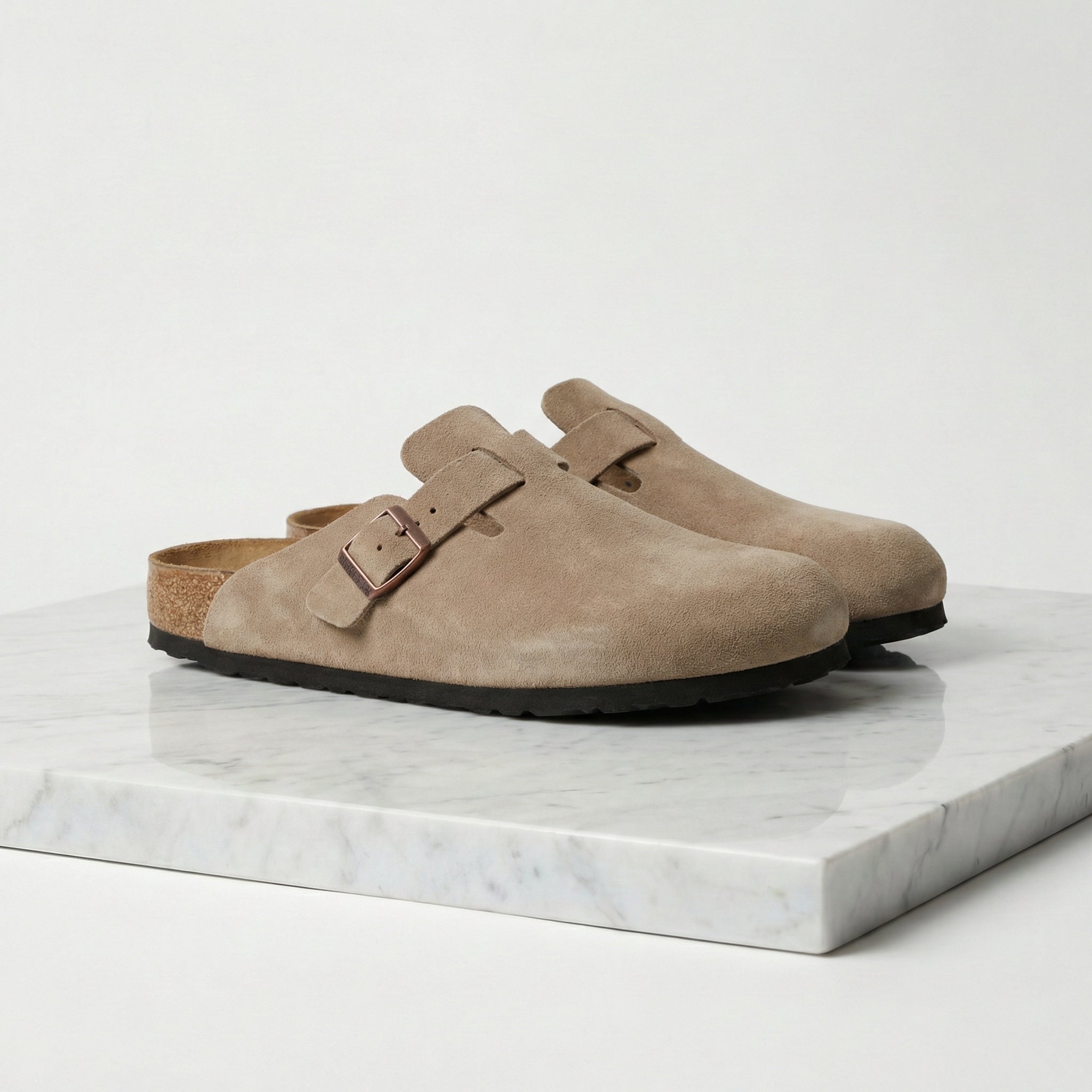 Men’s Double-Buckle Suede Sandals
