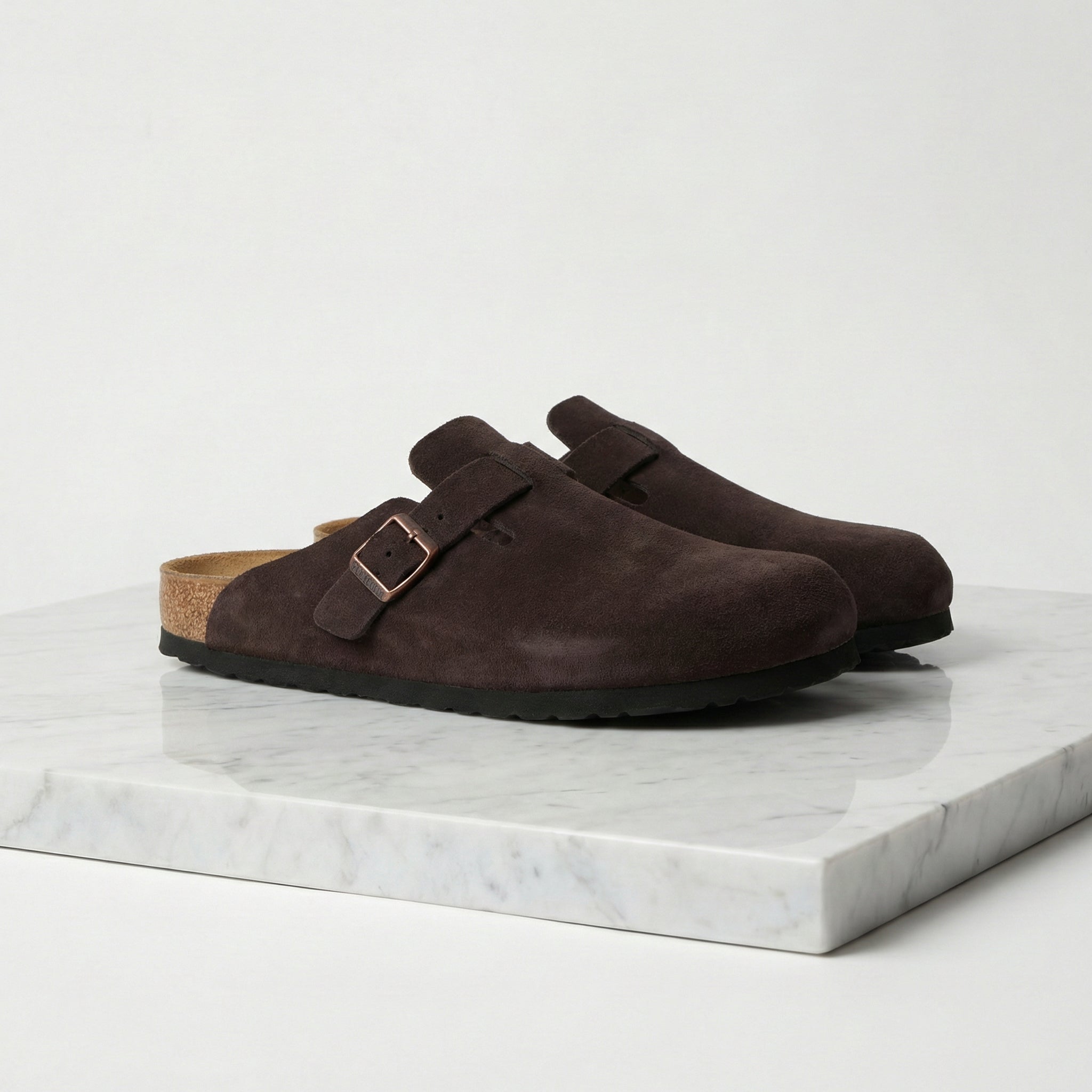Men’s Double-Buckle Suede Sandals