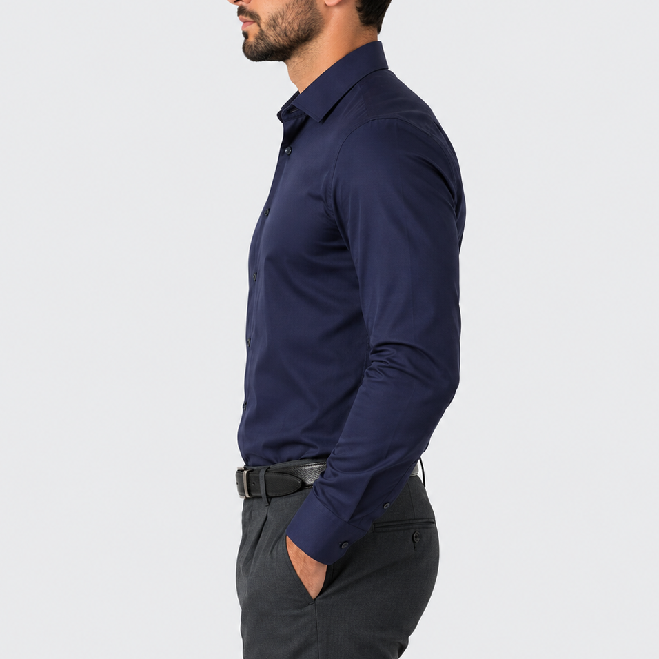 Men's Navy Comfort Stretch Shirt