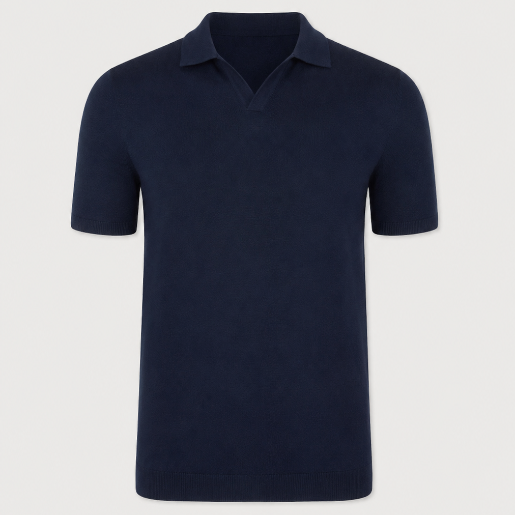 Men’s Ultra-Fine Cotton Buttonless Polo Shirt