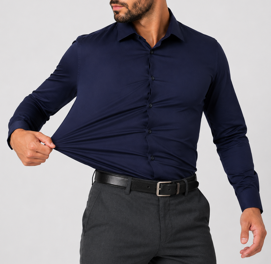 Men's Navy Comfort Stretch Shirt