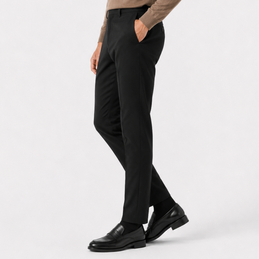 Men's Black Slim Fit Tailored Trousers