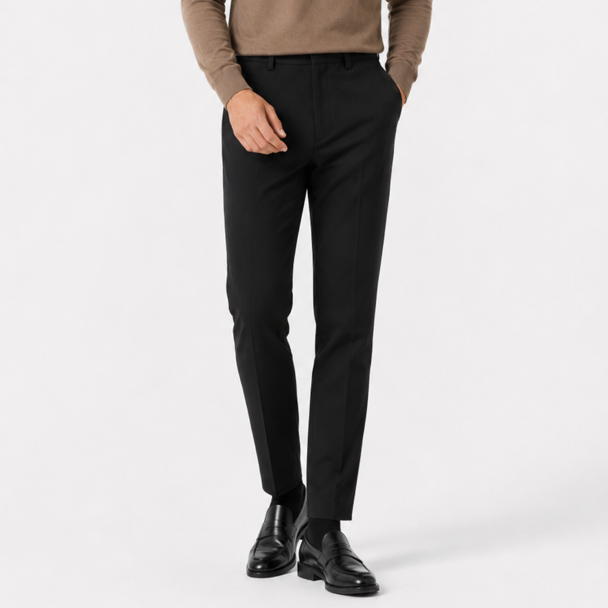 Men's Black Slim Fit Tailored Trousers