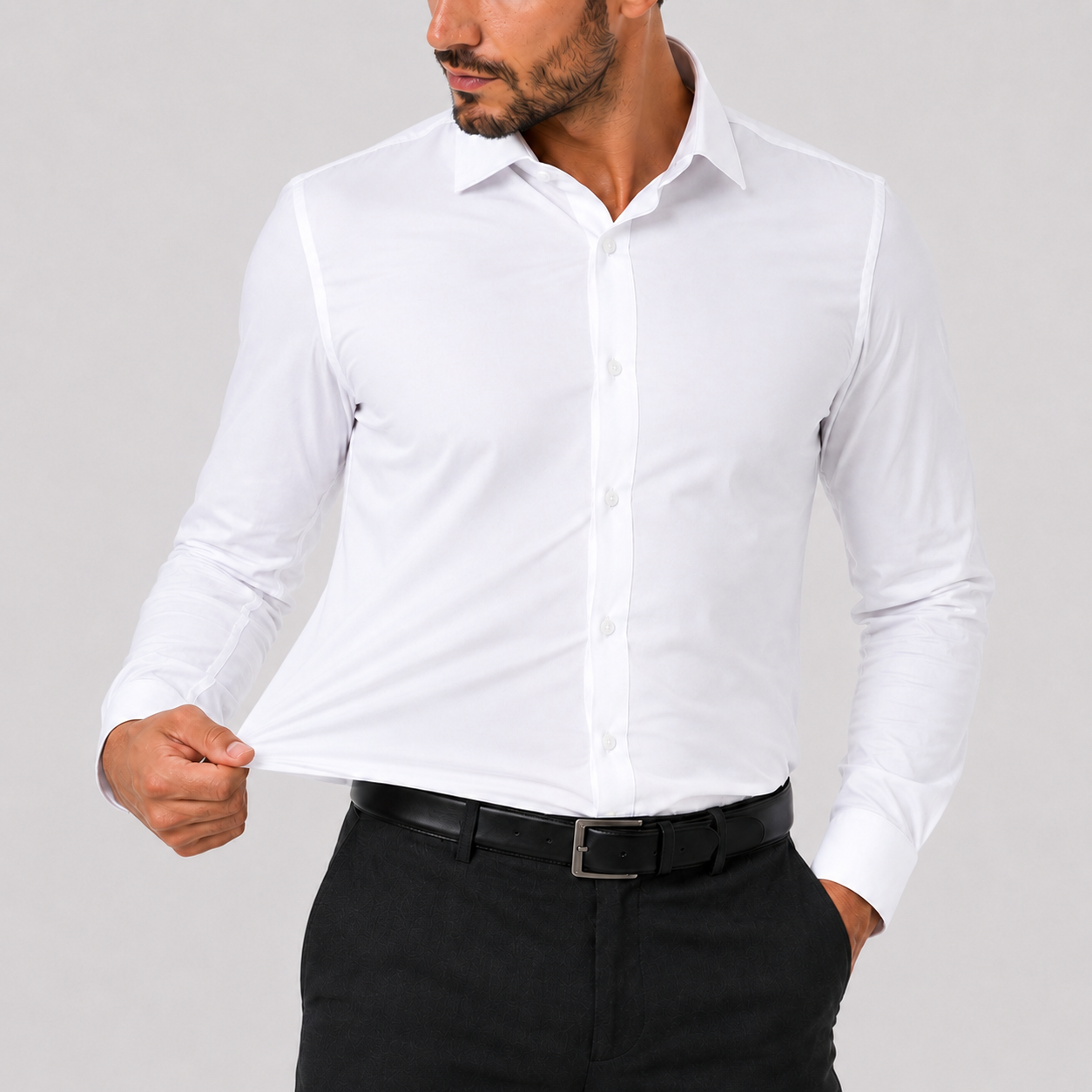 Men's Slim Fit Long Sleeve Shirt