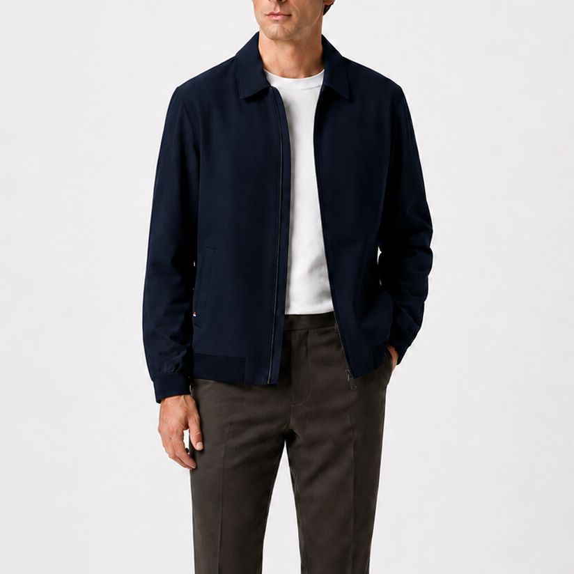Men's Navy Blue Lightweight Technical Zip Jacket