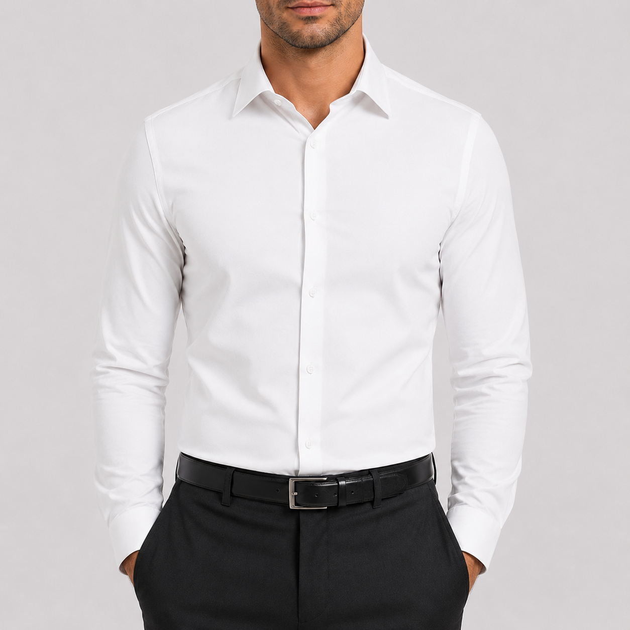 Men's Slim Fit Long Sleeve Shirt