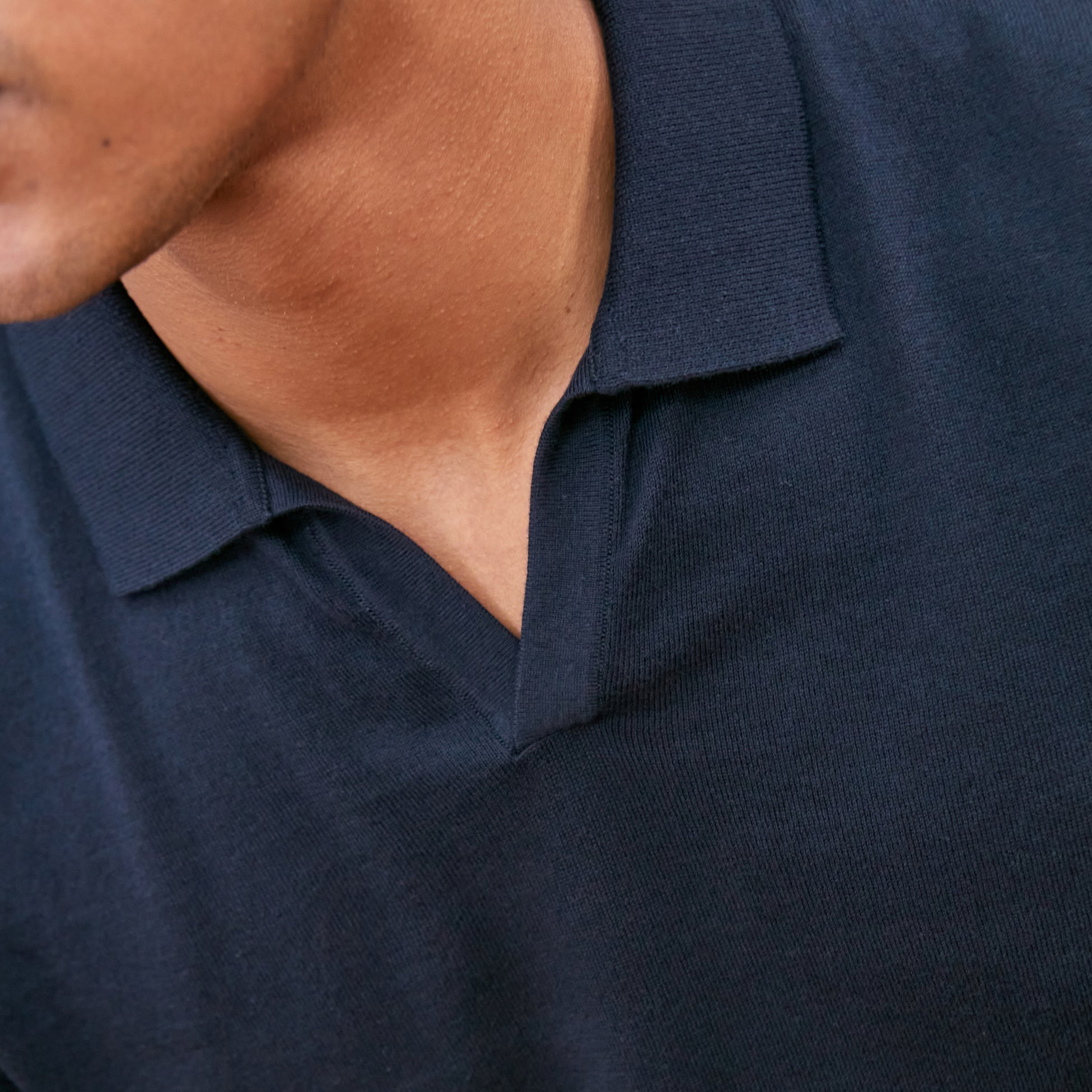 Men’s Ultra-Fine Cotton Buttonless Polo Shirt