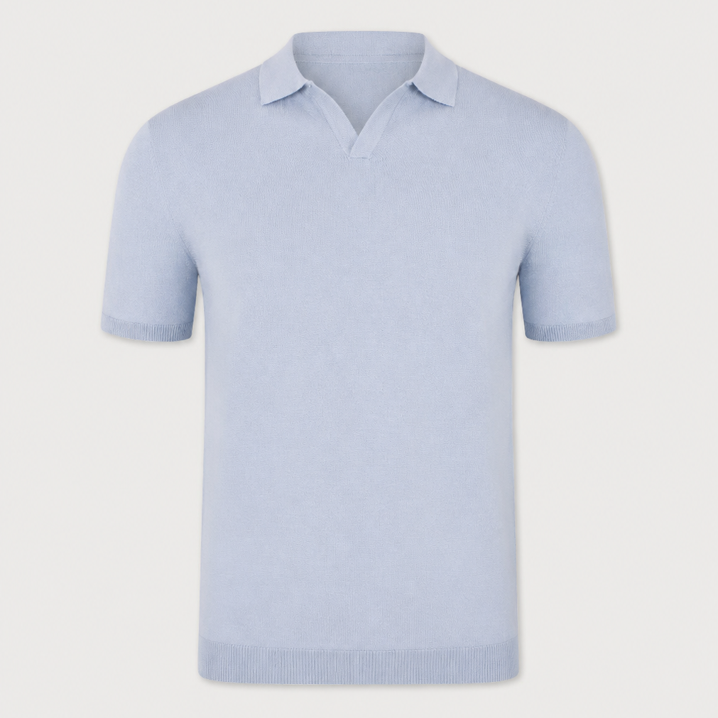 Men’s Ultra-Fine Cotton Buttonless Polo Shirt