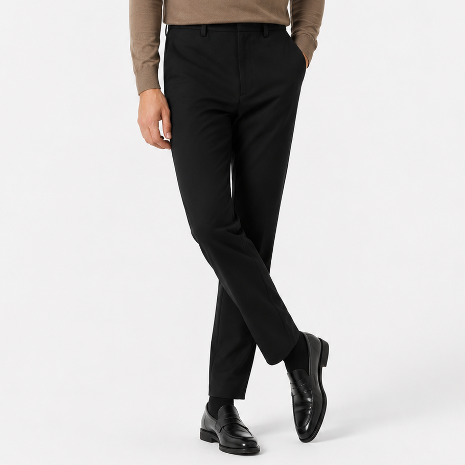 Men's Black Slim Fit Tailored Trousers