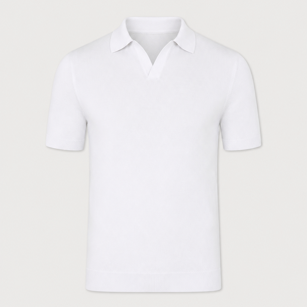 Men’s Ultra-Fine Cotton Buttonless Polo Shirt