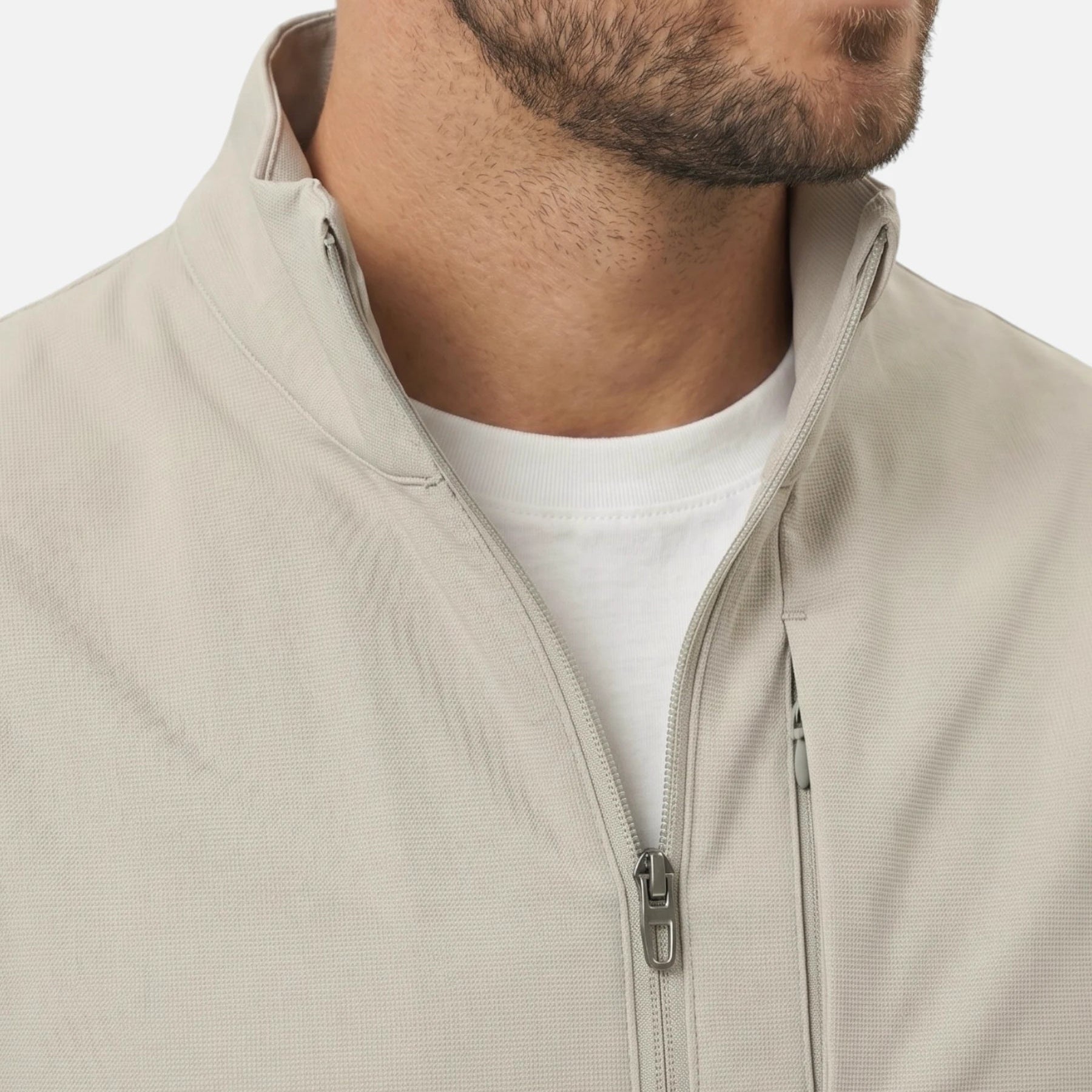 Men’s Zip-Up Vest with Stand Collar